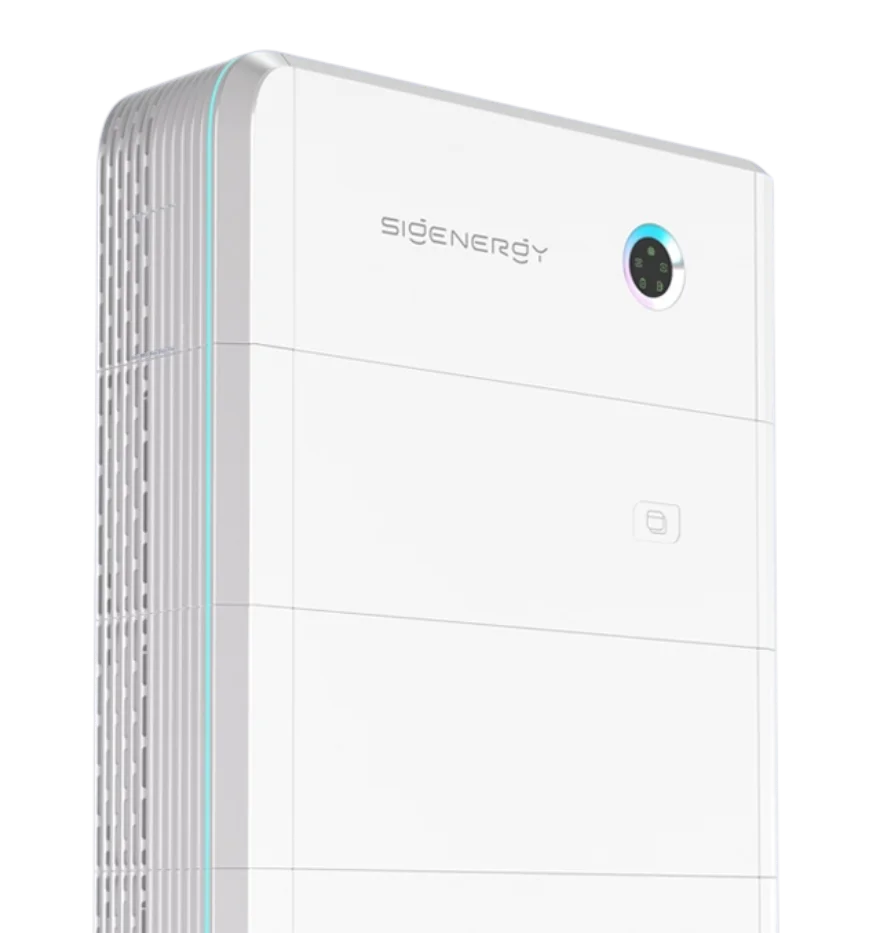 Biały modułowy magazyn energii SigEnergy all in one na białym tle